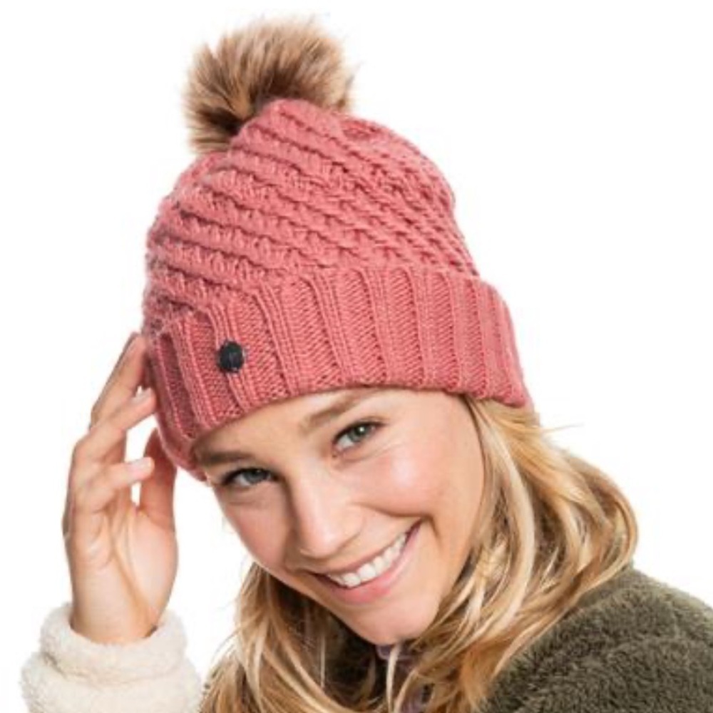 NWT Roxy Dusty Rose Blizzard Beanie